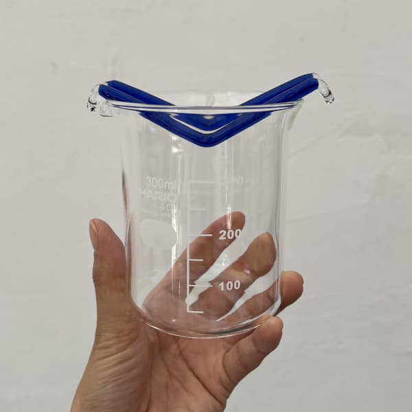 HARIO バルブベース 水栽培ガラスベース 水辺のハンモック ブルー（ビーカー付き）MHK-300-BU（直径11.5cm、高さ11cm、容量300ml）