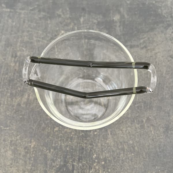 HARIO バルブベース 水栽培ガラスベース 水辺のハンモック チャコールグレー（ビーカー付き）MHK-300-CG（直径11.5cm、高さ11cm、容量300ml）