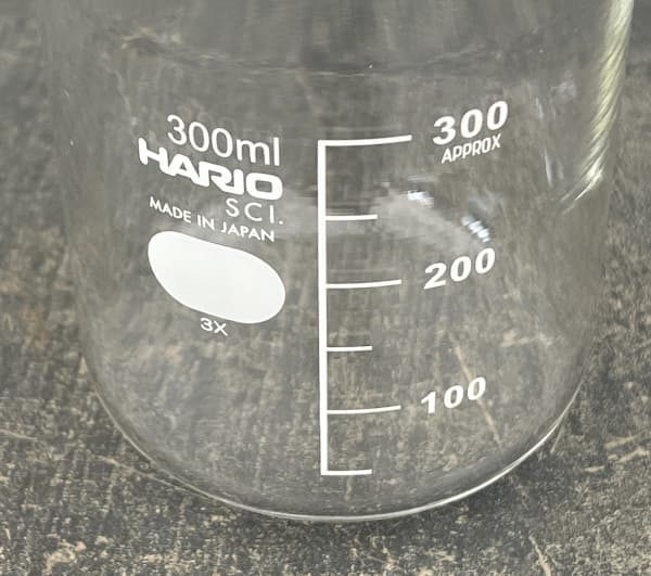 HARIO バルブベース 水栽培ガラスベース 水辺のハンモック チャコールグレー（ビーカー付き）MHK-300-CG（直径11.5cm、高さ11cm、容量300ml）