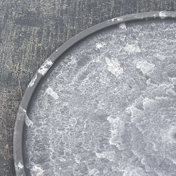 Sen シリーズ：プレート 丸 Lサイズ（直径22.9cm）グレー