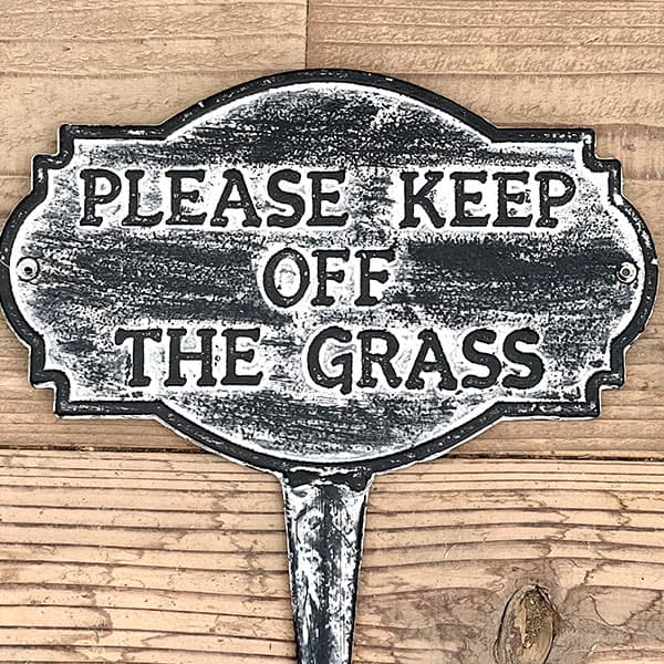 ガーデンメッセージ:キープオフザグラス グレイ(66032)