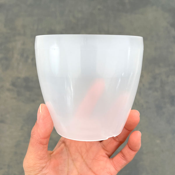 3号用鉢カバー：浅岡園芸オリジナル　半透明鉢カバー　3.5号（潤流鉢） 5個セット