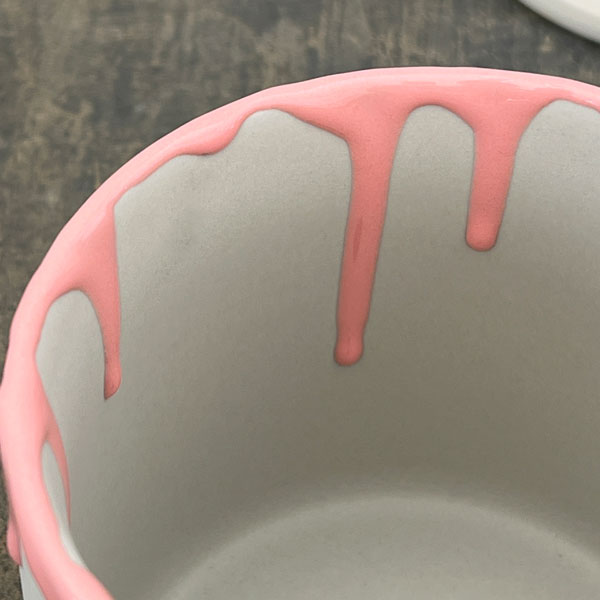 ドリーナ11G（直径11cm）グレー＆ピンク・皿付／84092