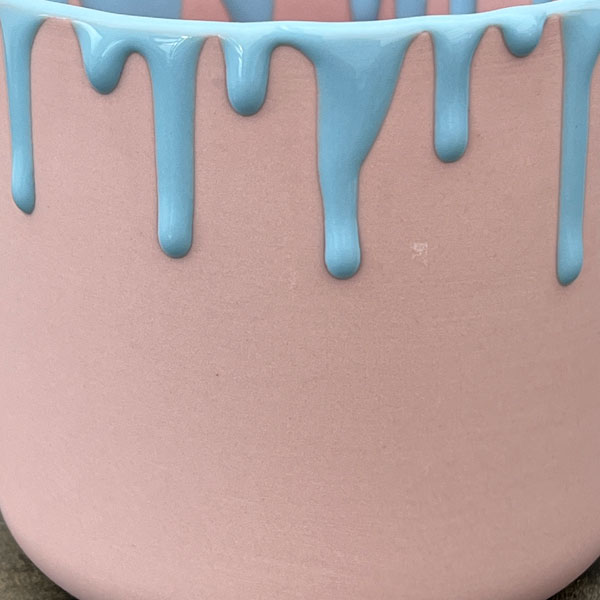 ドリーナ11P(直径11cm)ピンク&ブルー・皿付/84090