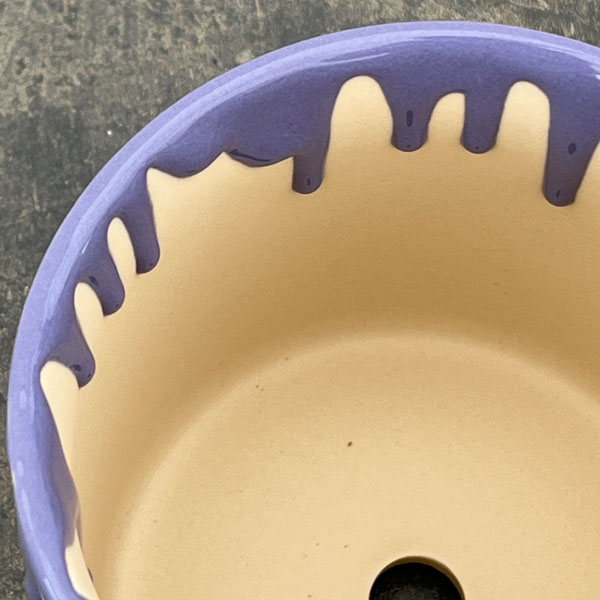 ドリーナ11Y(直径11cm)イエロー&パープル・皿付/84093