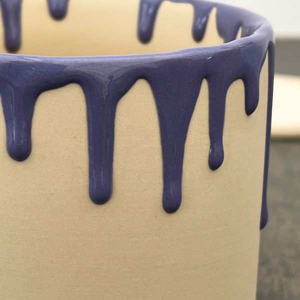 ドリーナ11Y(直径11cm)イエロー&パープル・皿付/84093