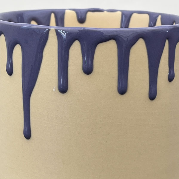 ドリーナ11Y(直径11cm)イエロー&パープル・皿付/84093