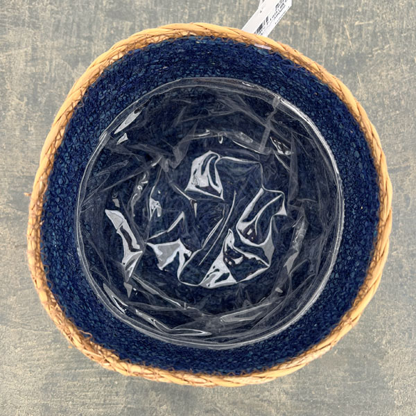 シーグラスポット16B（直径約16cm）ブルー／39088