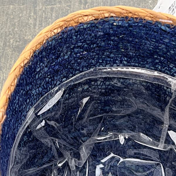 シーグラスポット16B（直径約16cm）ブルー／39088