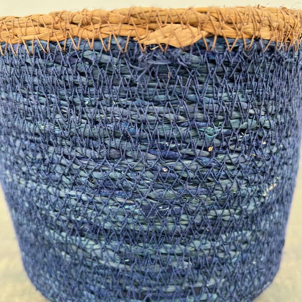 シーグラスポット16B（直径約16cm）ブルー／39088