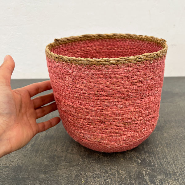 シーグラスポット16P（直径約16cm）ピンク／39087