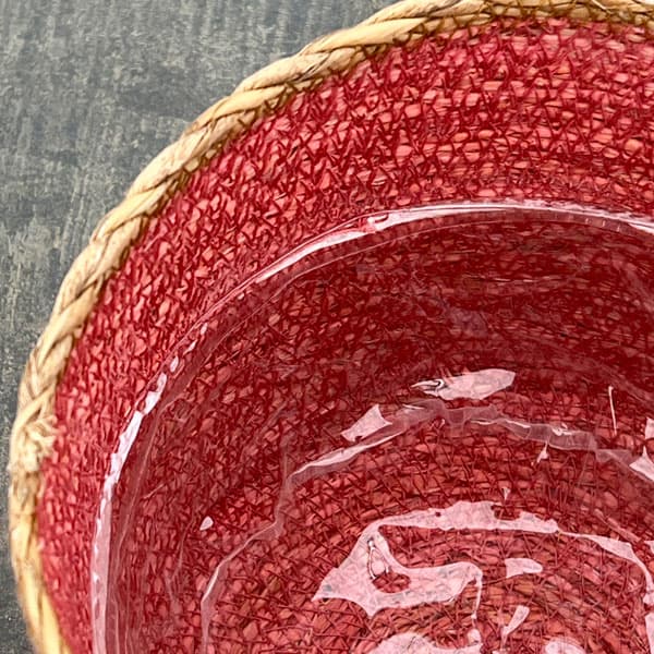 シーグラスポット12P（直径約12cm）ピンク／39083