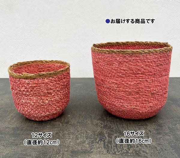 シーグラスポット16P（直径約16cm）ピンク／39087