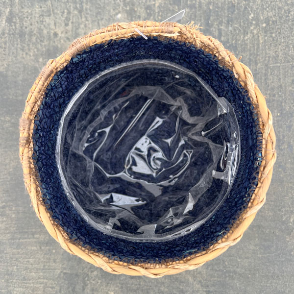 シーグラスポット12B（直径約12cm）ブルー／39084