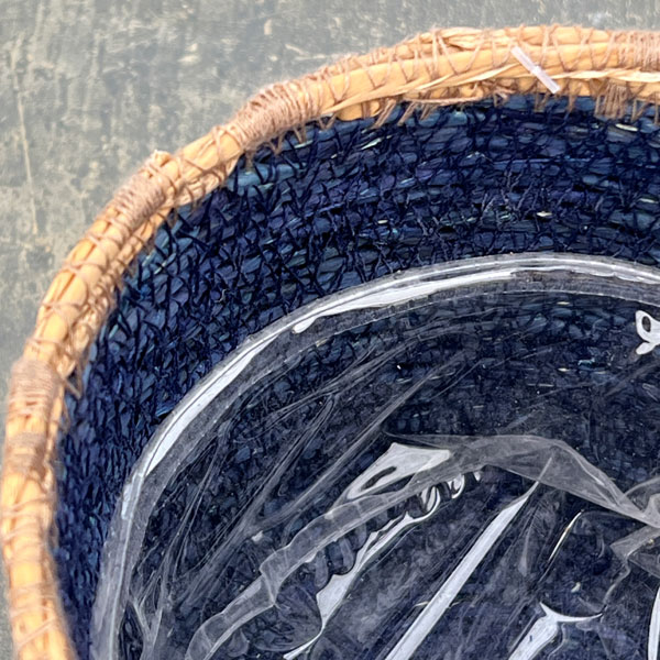 シーグラスポット12B（直径約12cm）ブルー／39084