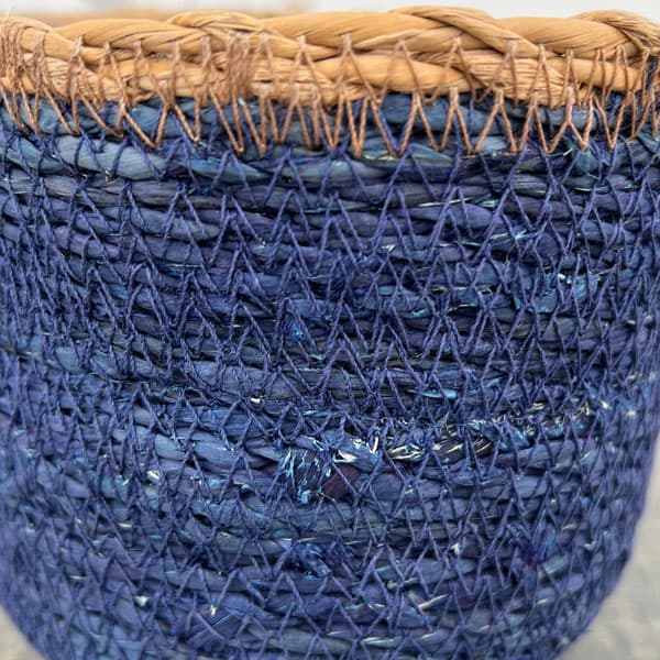 シーグラスポット12B（直径約12cm）ブルー／39084