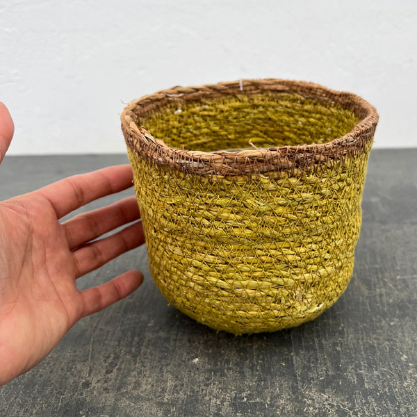 シーグラスポット12Y（直径約12cm）イエロー／39082