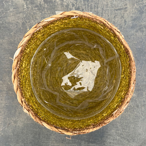 シーグラスポット12Y（直径約12cm）イエロー／39082