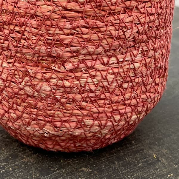 シーグラスポット12P（直径約12cm）ピンク／39083