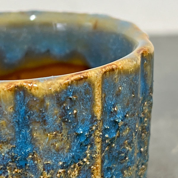 ソル：ポストS　ブルー4621（直径8cm）・皿付