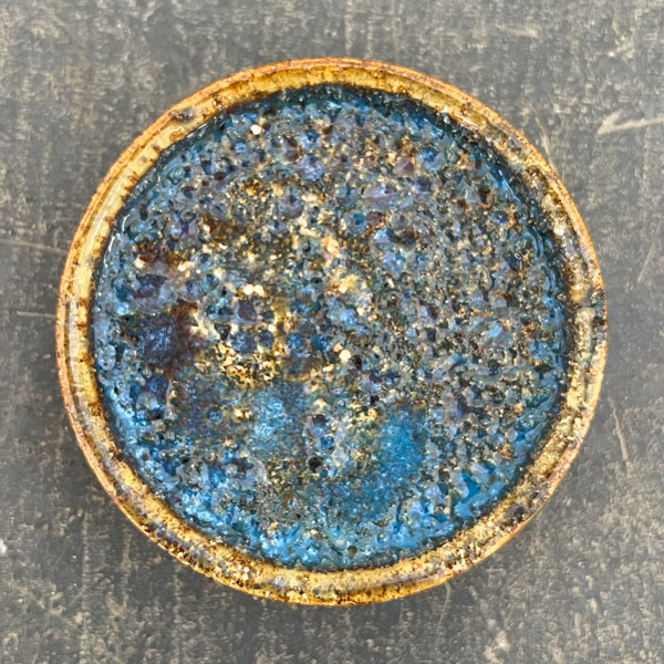 ソル：ポストS　ブルー4621（直径8cm）・皿付