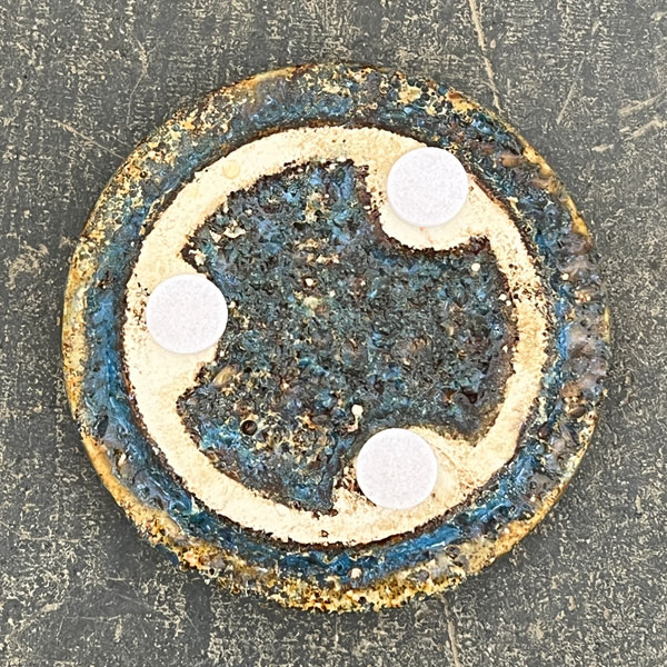 ソル：ポストS　ブルー4621（直径8cm）・皿付