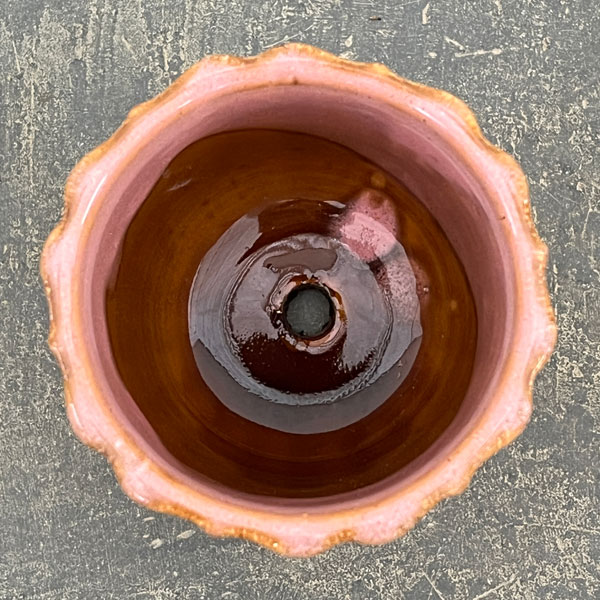 ソル：ポストS　ピンク4624（直径8cm）・皿付