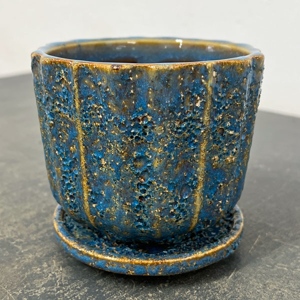 ソル：ポストM　ブルー4620（直径11cm）・皿付