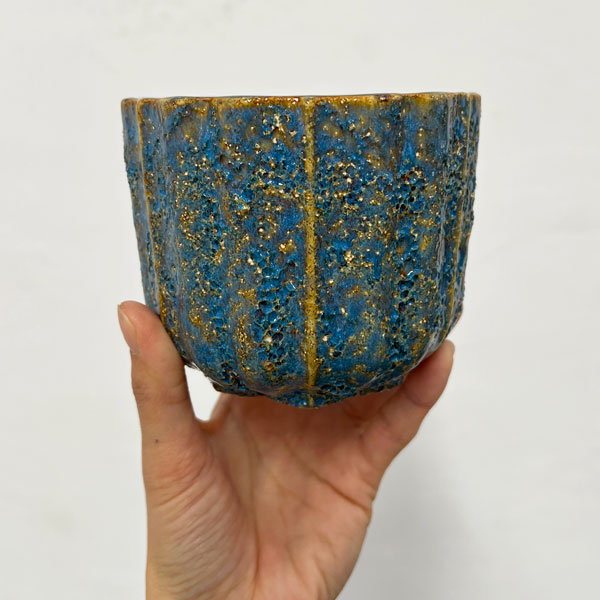 ソル：ポストM　ブルー4620（直径11cm）・皿付