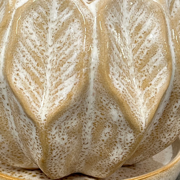 ソル：リブS　ホワイト4587（直径12cm）・皿付