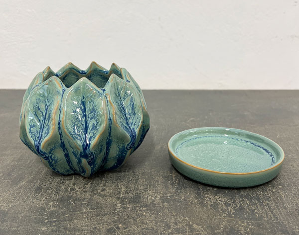 ソル：リブS　ブルー4589（直径12cm）・皿付