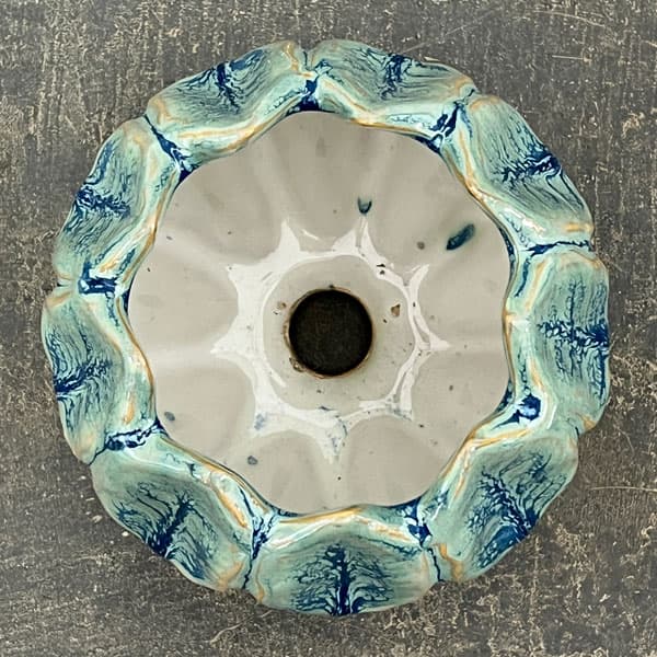 ソル：リブS　ブルー4589（直径12cm）・皿付