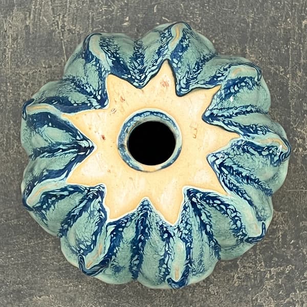 ソル：リブS　ブルー4589（直径12cm）・皿付