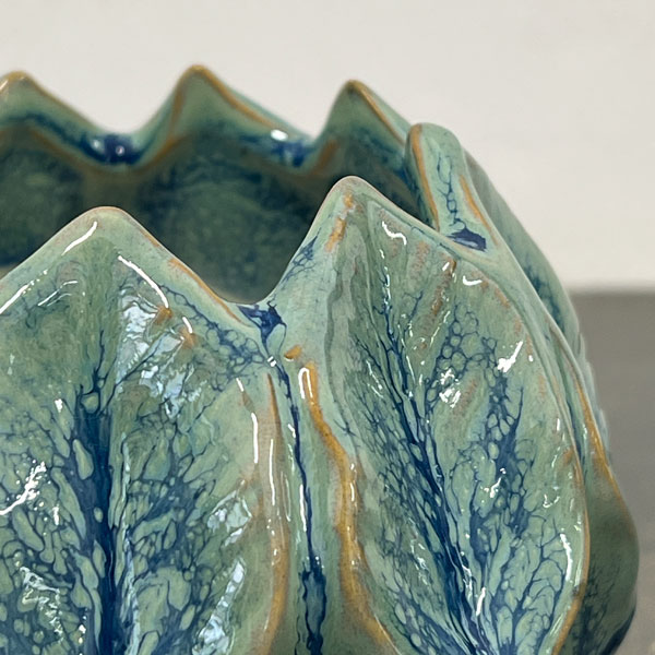 ソル：リブS　ブルー4589（直径12cm）・皿付