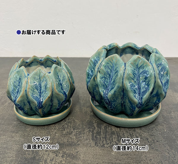 ソル：リブS　ブルー4589（直径12cm）・皿付