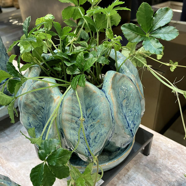 ソル：リブM　ブルー4590（直径14cm）・皿付