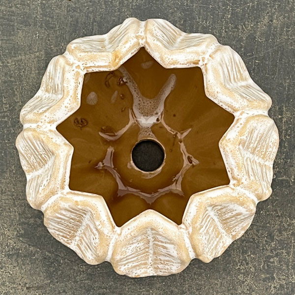 ソル:リブM ホワイト4588(直径14cm)・皿付