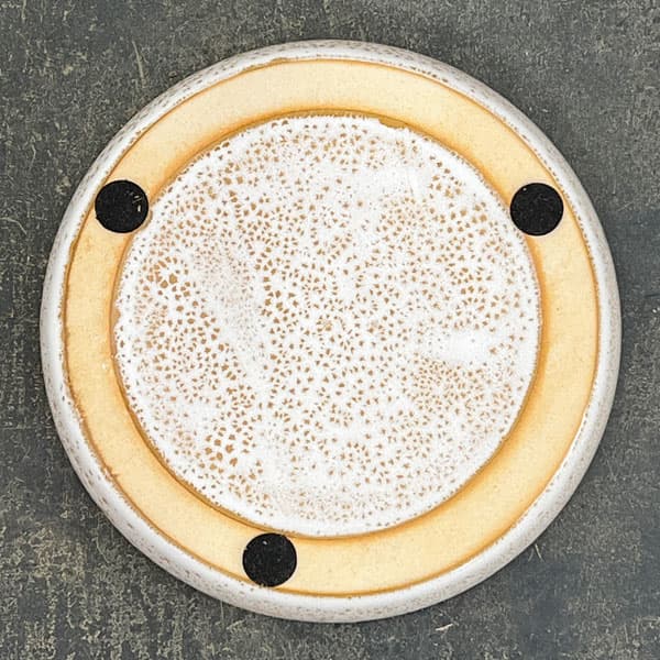 ソル:リブM ホワイト4588(直径14cm)・皿付