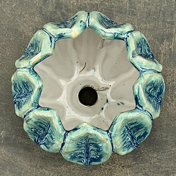 ソル：リブM　ブルー4590（直径14cm）・皿付