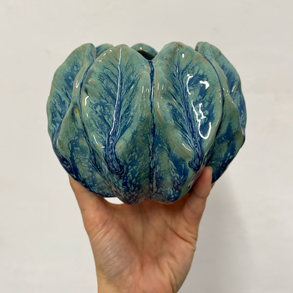 ソル：リブM　ブルー4590（直径14cm）・皿付