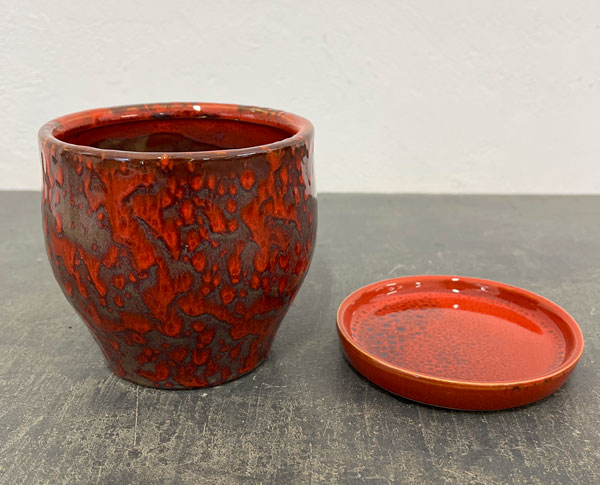 ソル：ベルS　レッド4563（直径12cm）・皿付