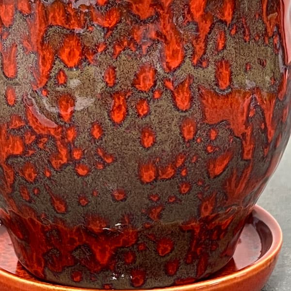 ソル：ベルS　レッド4563（直径12cm）・皿付