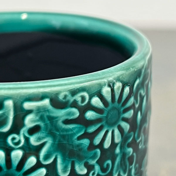 ソル:フロルミニ エメラルド4146(直径7cm)・皿付