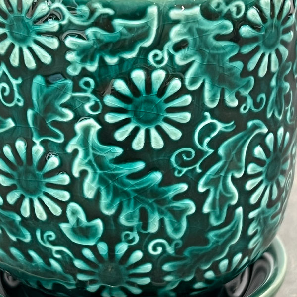 ソル:フロルミニ エメラルド4146(直径7cm)・皿付