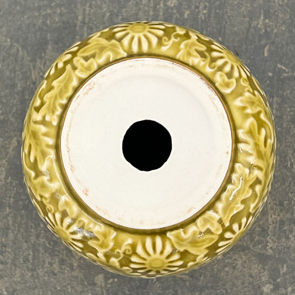 ソル:フロルミニ イエロー4145(直径7cm)・皿付