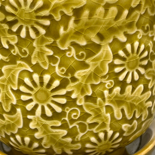 ソル:フロルミニ イエロー4145(直径7cm)・皿付