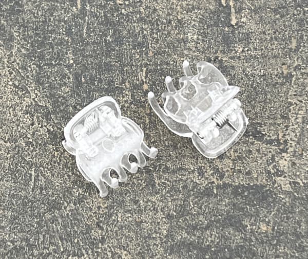 クリア支柱セット　丸型(4本+クリアクリップ20個セット)