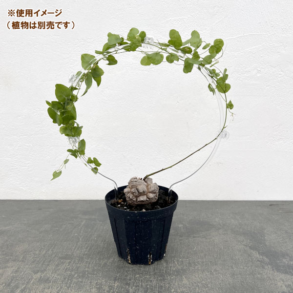 クリア支柱セット　丸型(4本+クリアクリップ20個セット)