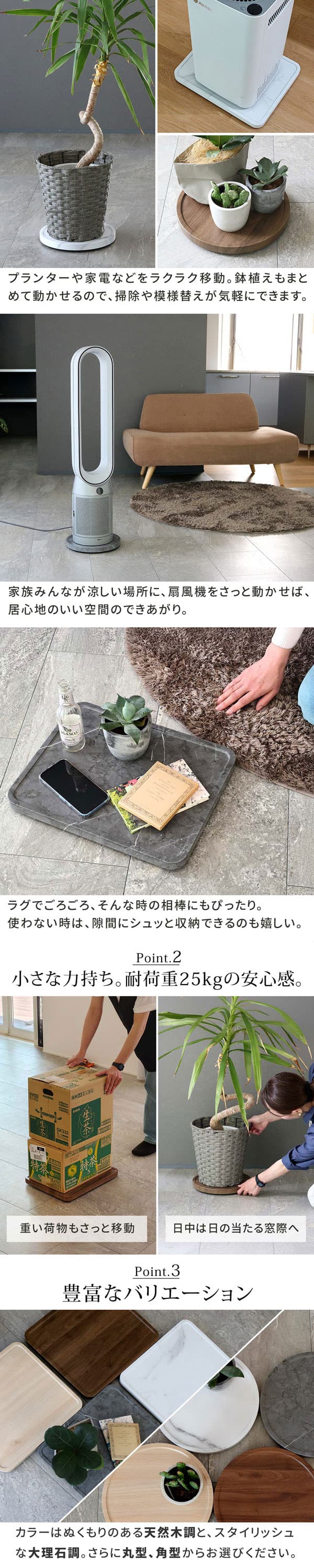 [送料無料]天然素材調のマルチトレー（キャスター付） 角型40cm　ウォルナット（TR-CS-400BRN）