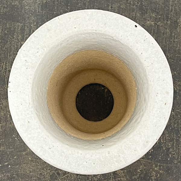 RAKU プランター 白 O-85（直径約12.5cm）・受け皿付き